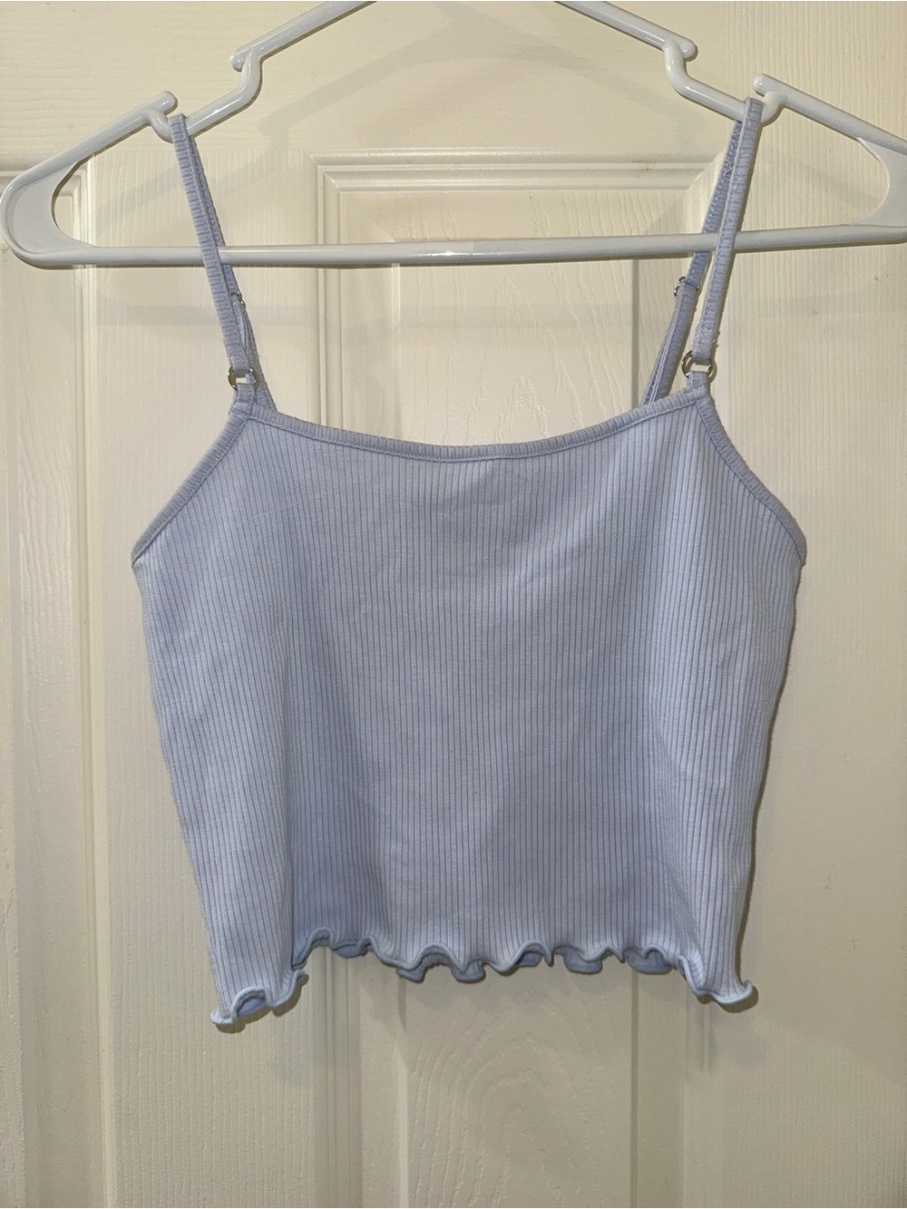 Women's Light Blue Ribbed Cami Top